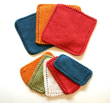 Traditional Dishcloth Pattern - Free Update - v e r y p i n k . c o m -  knitting patterns and video tutorials