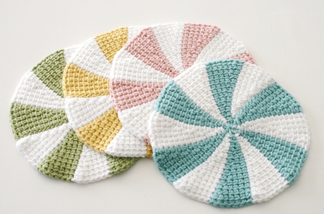 Leisure ARTS-Tunisian Dishcloths